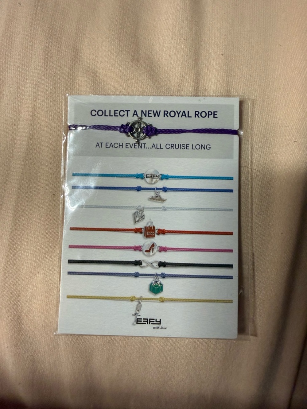 Royal Caribbean Cruise Effy Rope Wheel Charm Bracelet